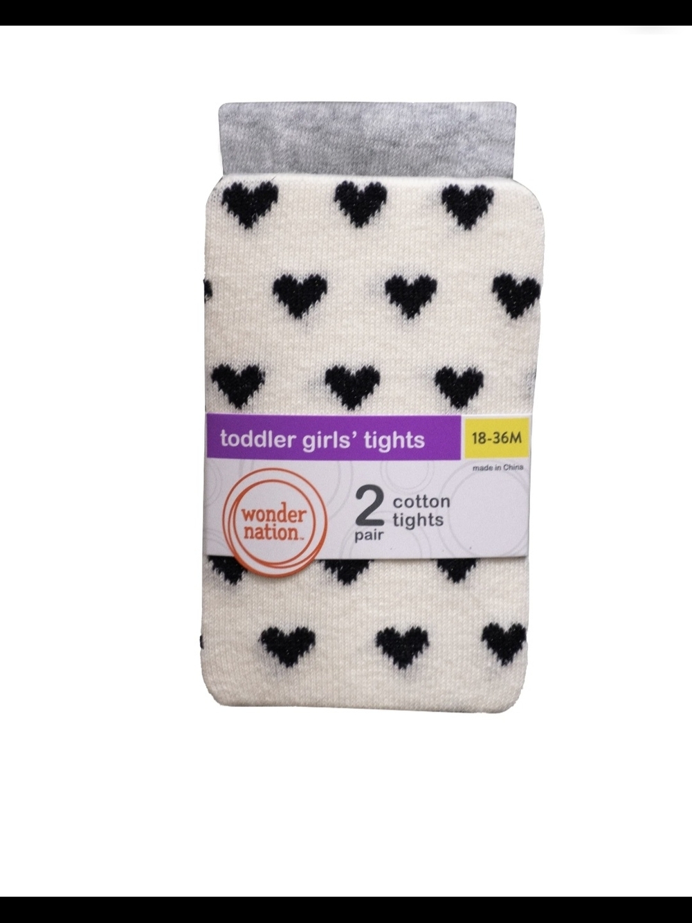 🌻 NWT Baby Girl Tights Set - Cream Heart & Heather Grey Cable Knit Size 6-18M